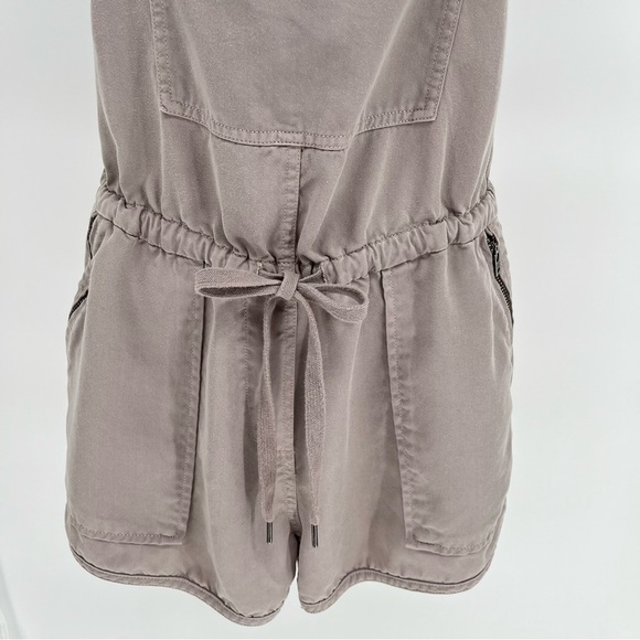 Aritzia Wilfred Free Beatriz Romper Overalls Size XS Shorts Lyocell Tan - Picture 5 of 12